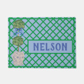 Paillasson Chinoiserie Ginger jarres Topiary Main peinte (Devant)