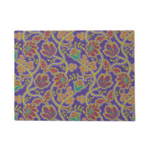 Chintz Floral Pourpre et Chartreuse
