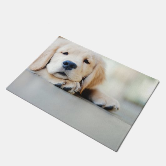 Paillasson Chiot doré de l'équipe de rétrification (Incliné)