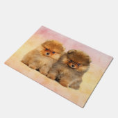 Paillasson Chiots allemands mignons de Spitz de Pomeranian (Incliné)