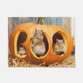 Paillasson Chipmunks à l'intérieur de Boo Jack-o-Lantern (Devant)