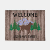 Paillasson Chocolat Labrador Arbres À feuillage persistant Po (Devant)