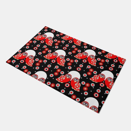 Paillasson Chouette d'art populaire (Incliné)