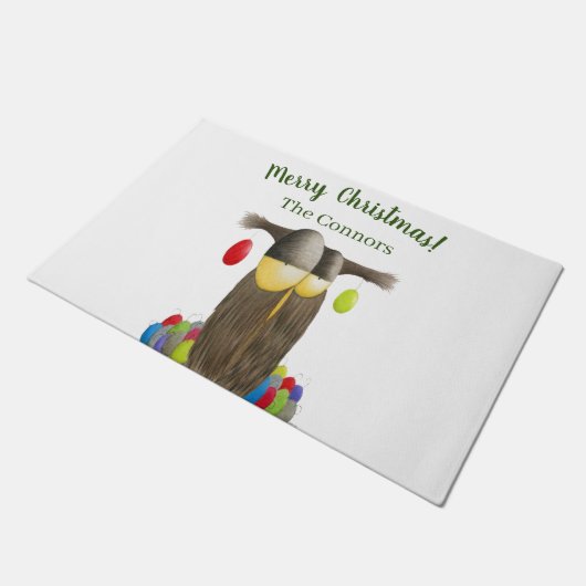 Paillasson Chouette de Noël (Incliné)