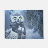Paillasson Chouette neigeuse en hiver (Devant)