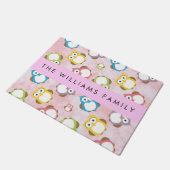 Paillasson Chouettes mignonnes, Chouette Motif, Chouettes col (Incliné)