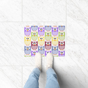 Paillasson Chouettes mignonnes, Chouette Motif, Chouettes pou