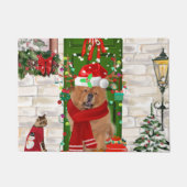 Paillasson Chow Chow Chien Noël (Devant)