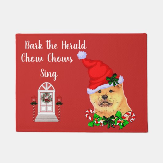 Paillasson Chow Chow Noël Porte Mat (Devant)