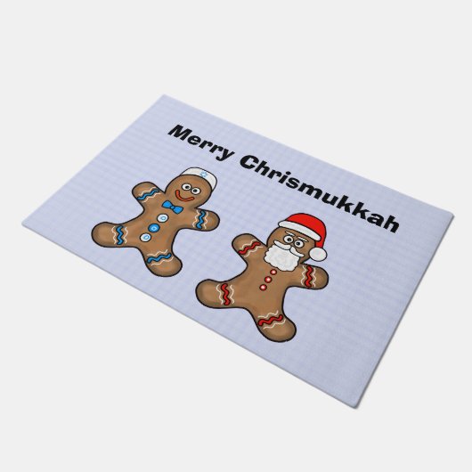 Paillasson Chrismukkah Gingerbread Hommes Porte Mat (Incliné)