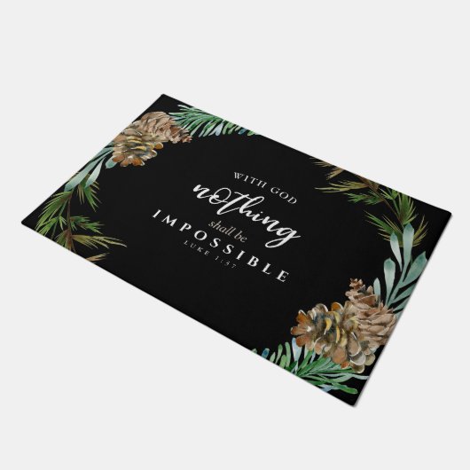 Paillasson Christian Rien ne sera impossible Pin Noir (Incliné)