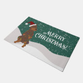 Paillasson Christmas Doberman Pinscher (Incliné)