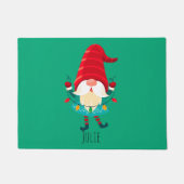 Paillasson Christmas Gnome Holding Christmas Lights (Devant)