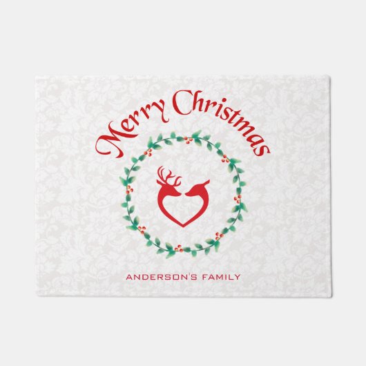 Paillasson Christmas Holly Berries Wreath (Devant)