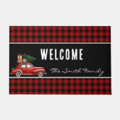 Paillasson Christmas Red Buffalo Plaid | Rustic Holiday (Devant)