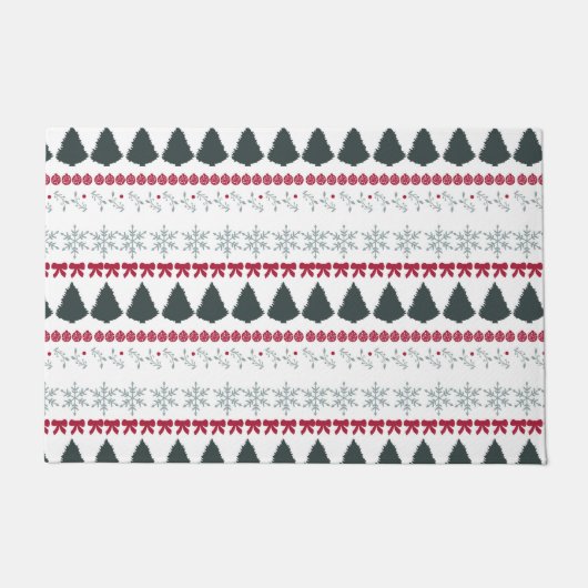 Paillasson Christmas Snowflakes and Trees (Devant)