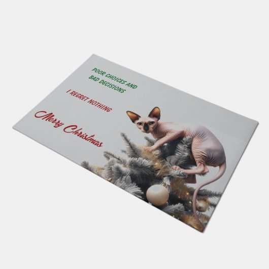 Paillasson Christmas Sphynx Cat (Incliné)