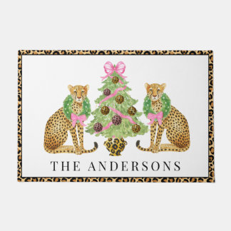 Paillasson Christmas Wreath Leopard 