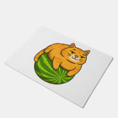Paillasson Chubby Chat sur Watermelon Meme Shirt (Incliné)