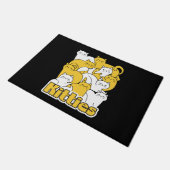 Paillasson Chubby Kitties Design - Cat Art adorable (Incliné)