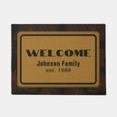 Paillasson Chute des Feuilles Brown d'or personnalisés (Devant)