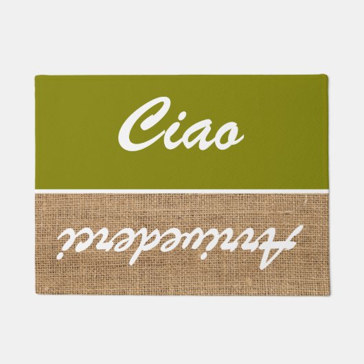 Paillasson Ciao - huile-burlap rustique mat Doormat (Devant)
