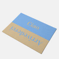 Ciao - salutations en italien beige et bleu