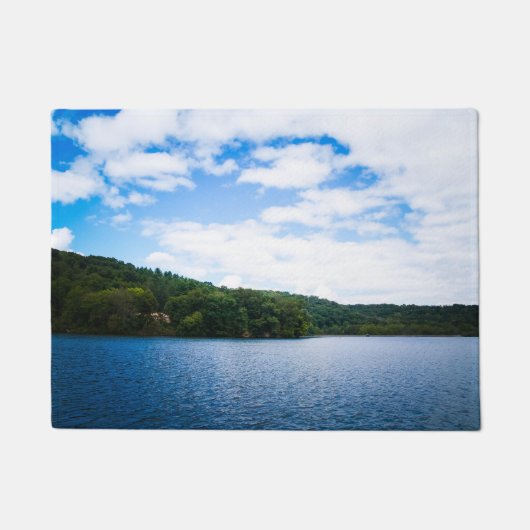 Paillasson Ciel bleu et eaux calmes au printemps (Devant)