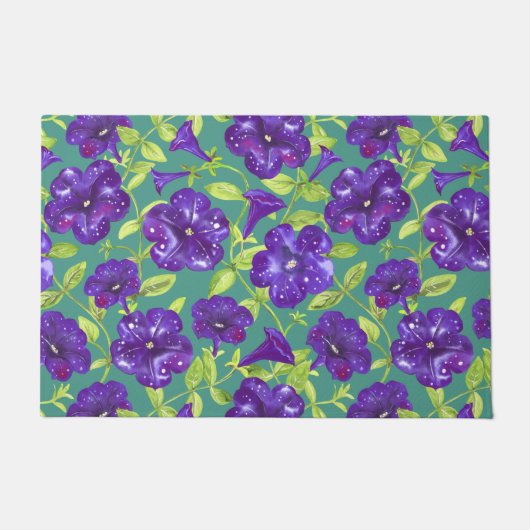 Paillasson Ciel nocturne Petunia sur oreiller à lancer arrièr (Devant)