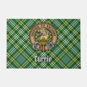 Paillasson Cimier de lion Clan Currie sur Tartan (Devant)