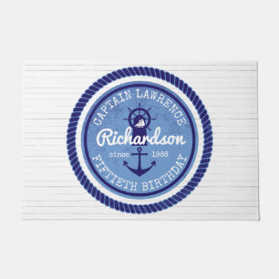 Paillasson Cinquantième barre d'Ancre de corde d'anniversaire