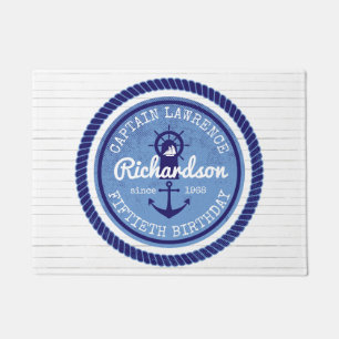 Paillasson cinquantième Capitaine Nautical Rope Anchor Helm