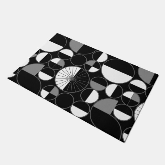 Paillasson Circles Halves Black Gray (Incliné)