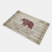 Paillasson Citation amusante de l'ours à pied en bois rustiqu (Incliné)