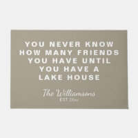 Citation d'amis Funny Lake House Taupe personnalis