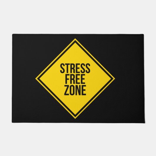Paillasson Citation de zone sans stress tendance Jaune Noir (Devant)