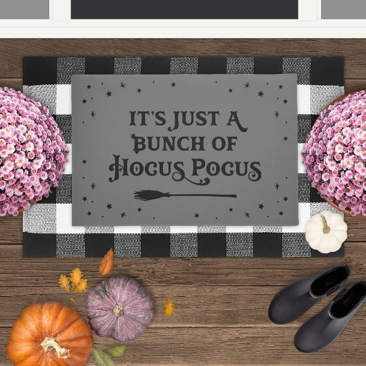 Paillasson Citation d'Halloween gris Pocus Hocus
