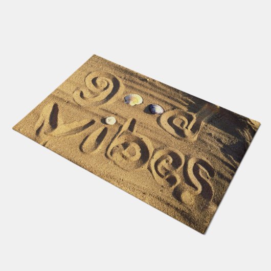 Paillasson Citation Good Vibes Fun Dessinée Dans La Photo De (Incliné)