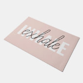 Paillasson Citation moderne Pastel Pink Inhale Exhale (Incliné)