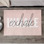 Paillasson Citation moderne Pastel Pink Inhale Exhale<br><div class="desc">Citation moderne Pastel Pink Inhale Exhale</div>