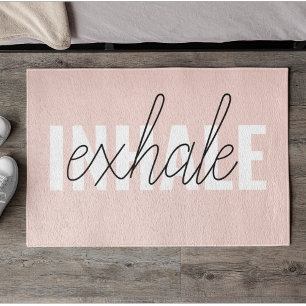 Paillasson Citation moderne Pastel Pink Inhale Exhale