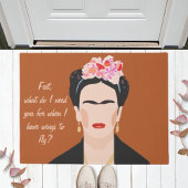Paillasson Citation Motivation Frida Kahlo Illustration Bienv