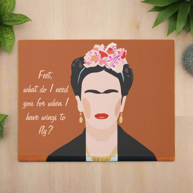 Paillasson Citation Motivation Frida Kahlo Illustration Bienv (Créateur téléchargé)