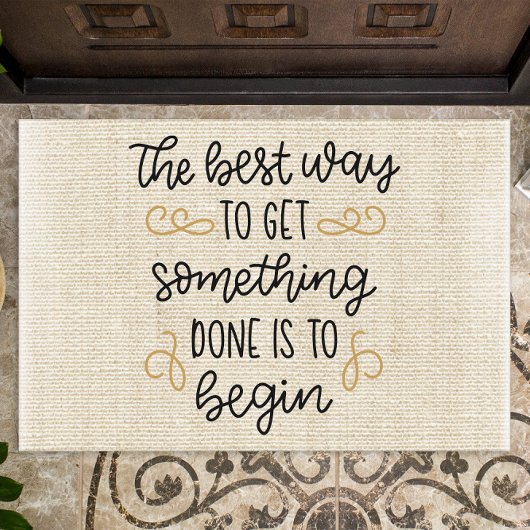 Paillasson Citation Motivationnelle Sur Le Burlap Rustique