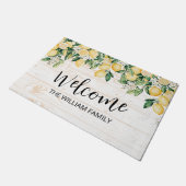 Paillasson Citron jaune monogramme Bois blanc (Incliné)