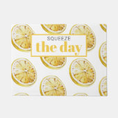 Paillasson Citrons Jaunes Modernes Motif & Squeeze La Journée (Devant)