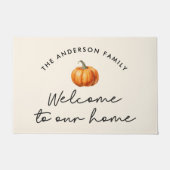 Paillasson Citrouille automne automne bienvenue chez nous (Devant)
