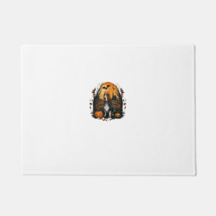 Paillasson Citrouille Basset Hound costume sur Basset Hound H
