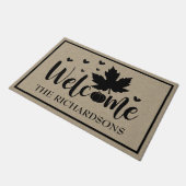 Paillasson Citrouille d'automne et feuilles de chêne (Incliné)