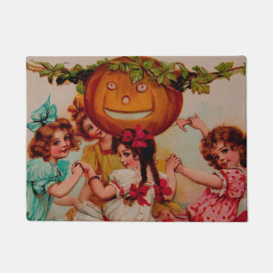 Paillasson Citrouille de la fête d'Halloween vintage